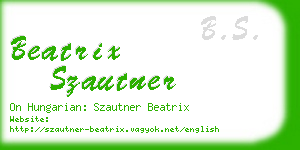 beatrix szautner business card
